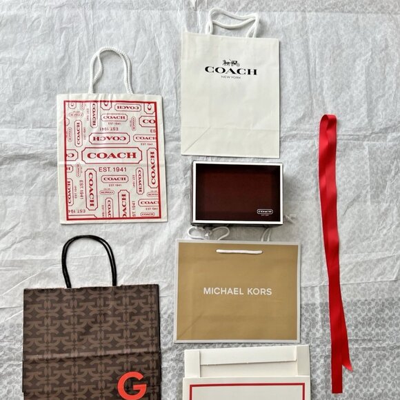 Mixed Lot Designer Paper Shopping Bags Gift Box Coach Michael Kors G by Guess - Picture 3 of 5
